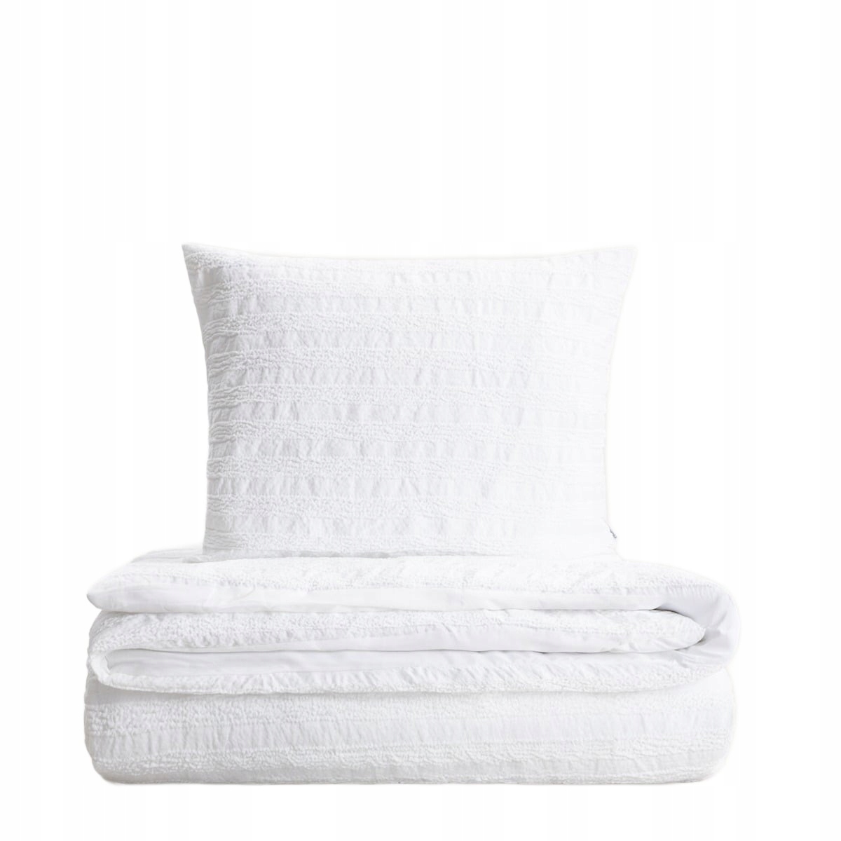 Pościel Reya z mikrofibry z dekoracyjną teksturą biała 220x200 2*50x60 cm