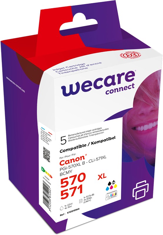 Wecare Armor ink sada kompatibilná s Canon PGI570BK, CLI-571X, Bkcmy…