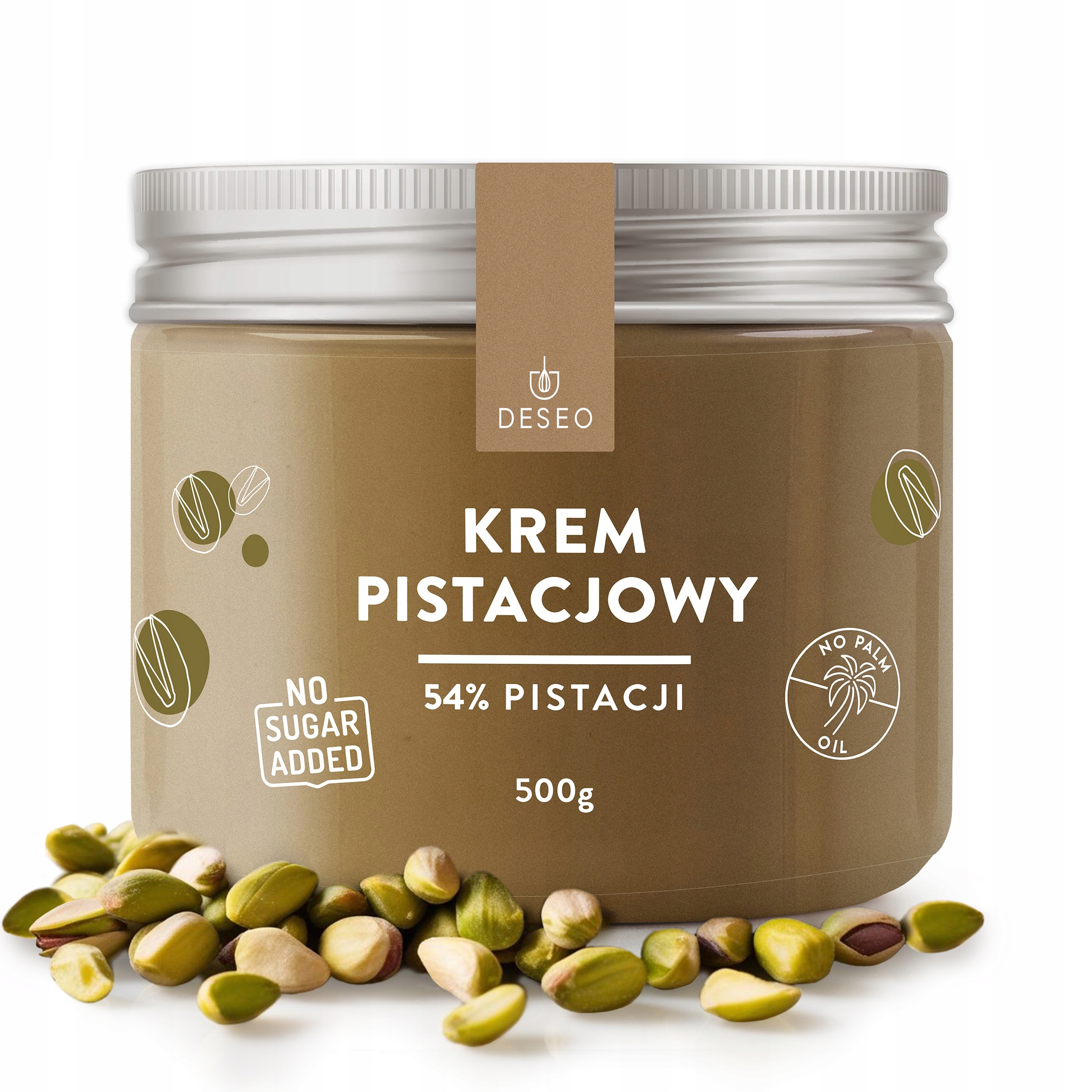 Levně Pistáciový krém Bez Cukru 500 g Deseo pistáciová pasta