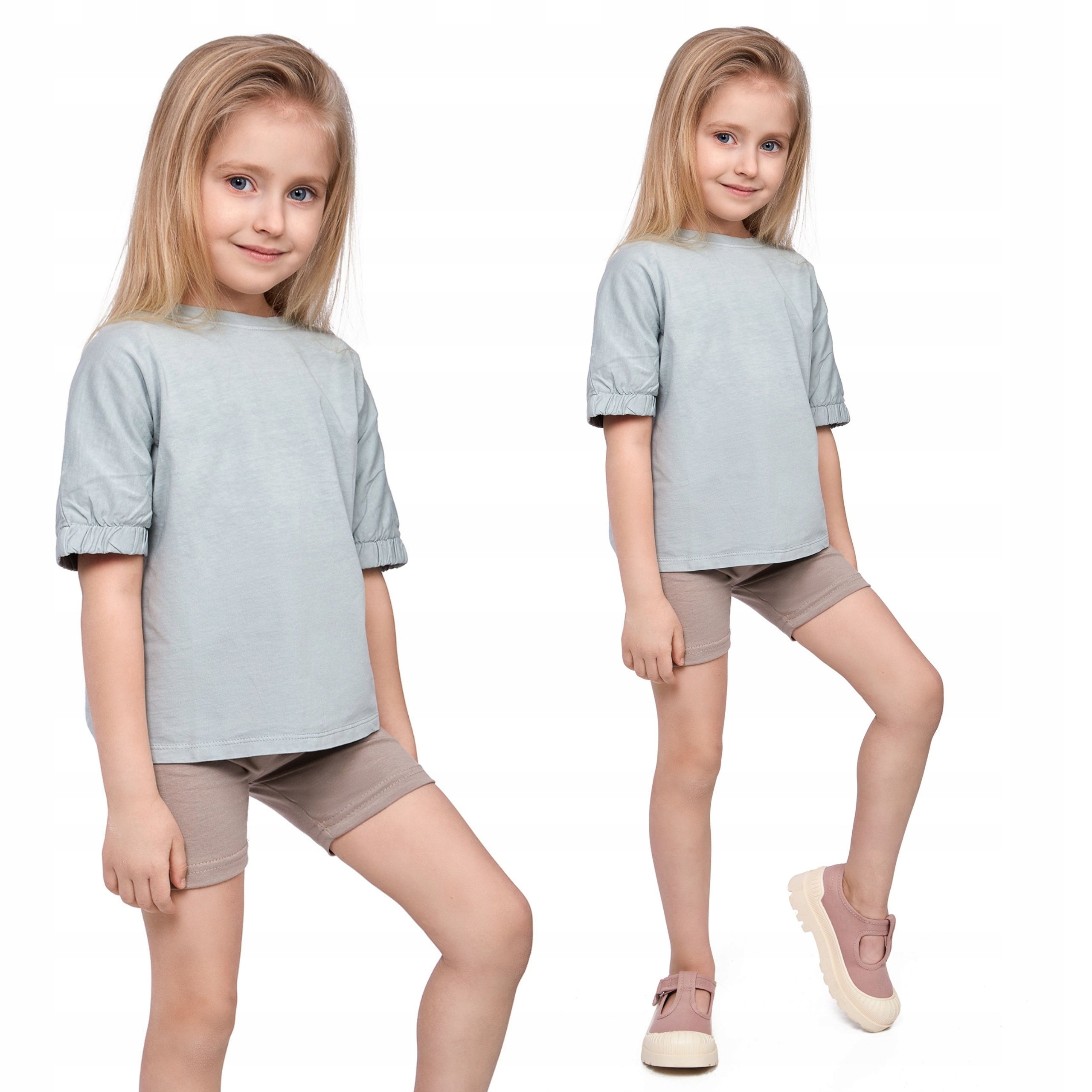 DZIECIĘCE LEGGINSY 1/2 KOLARKI DZIEWCZĘCE BEŻ 134