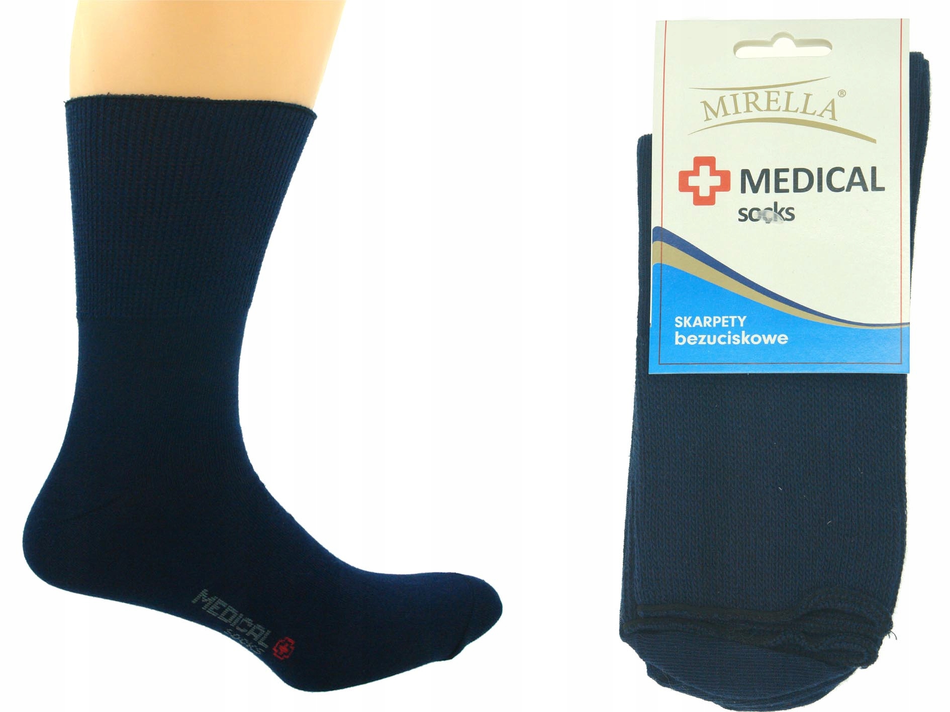 

Skarpety męskie bezuciskowe Medical 41-43 Granat