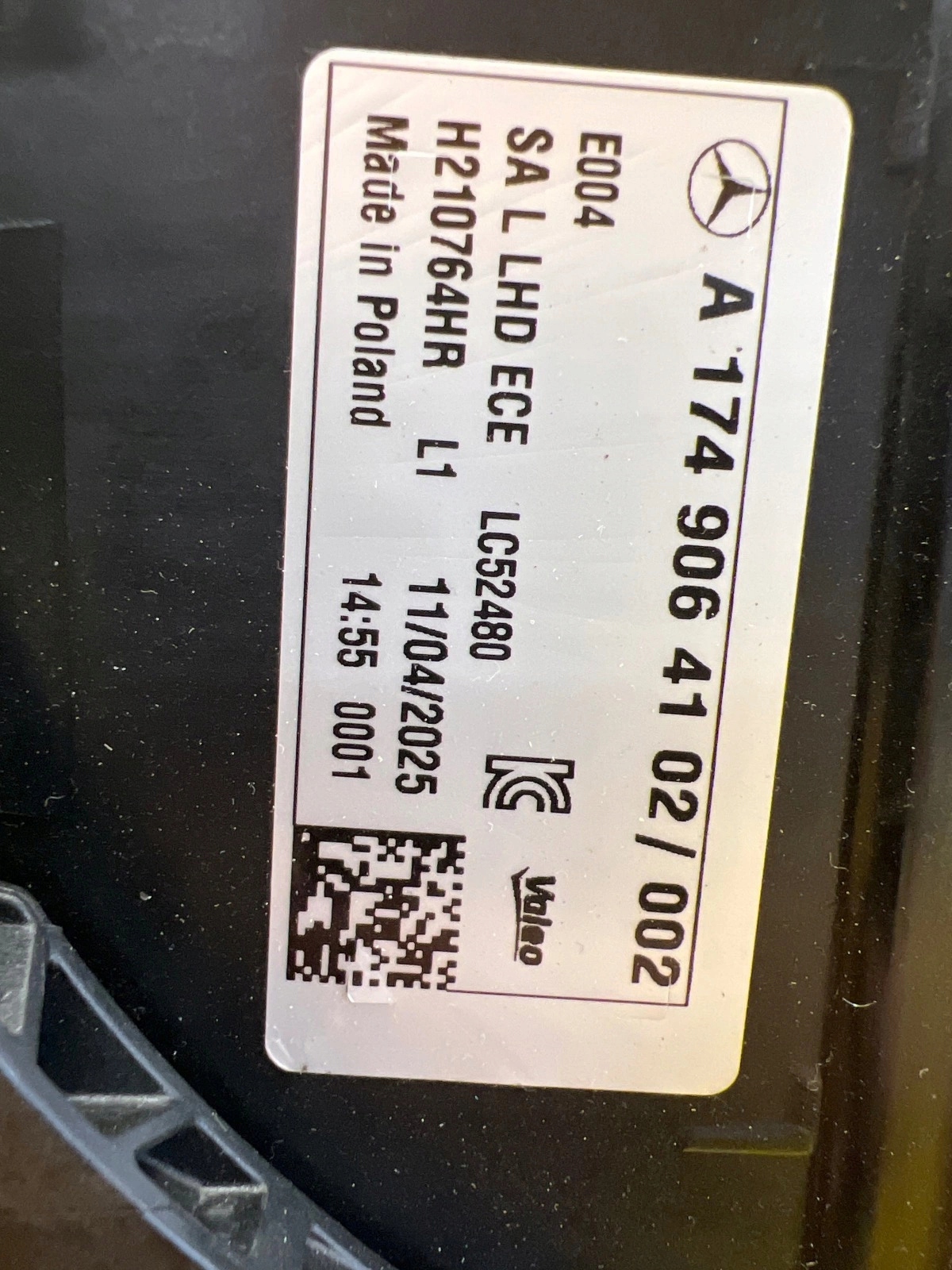 light left Mercedes CLA C174 III 25- Full Led Multibeam A1749064102