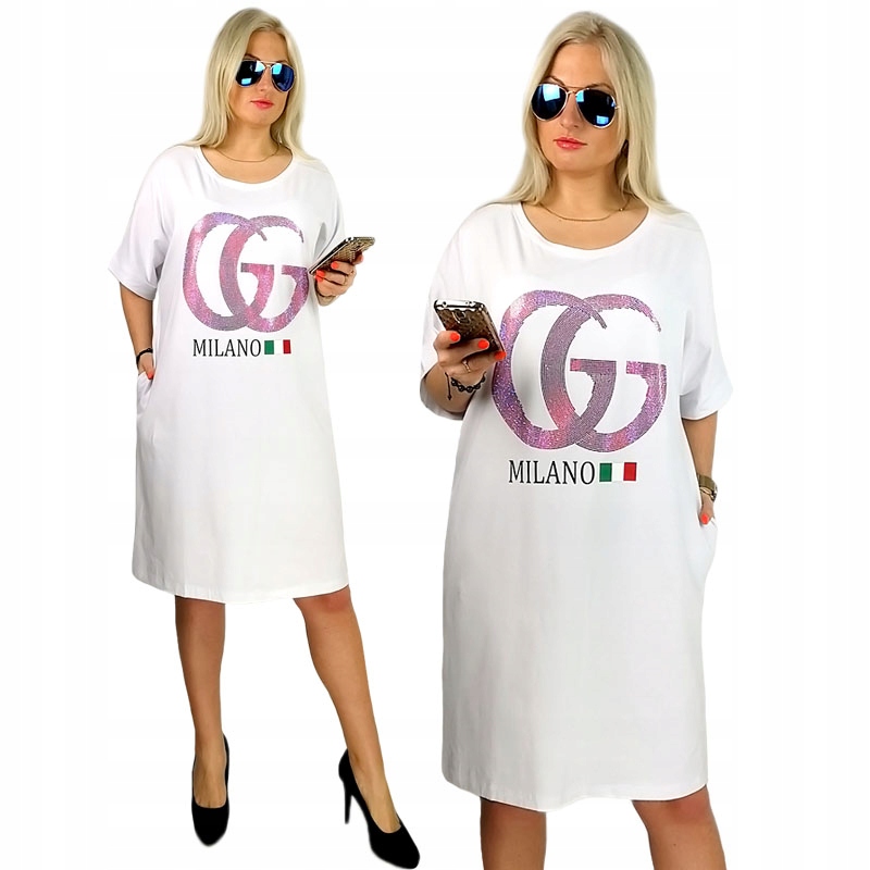 Módní Bavlněná Dámská Šaty S Kapsami Plus Size 50 52 54 Oversize