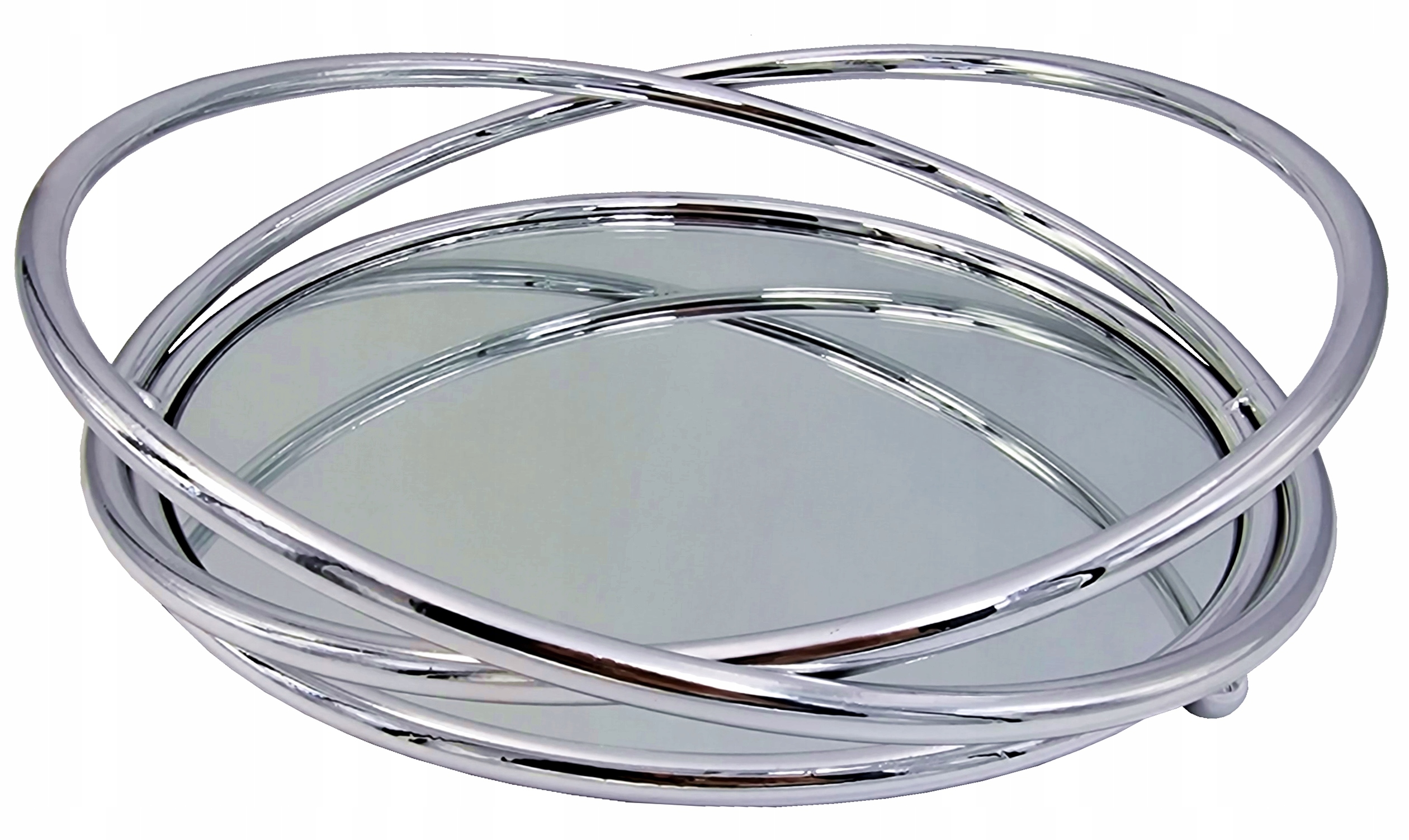 Zrcadlová miska stříbrná kulatá JX172-1 SIlVER