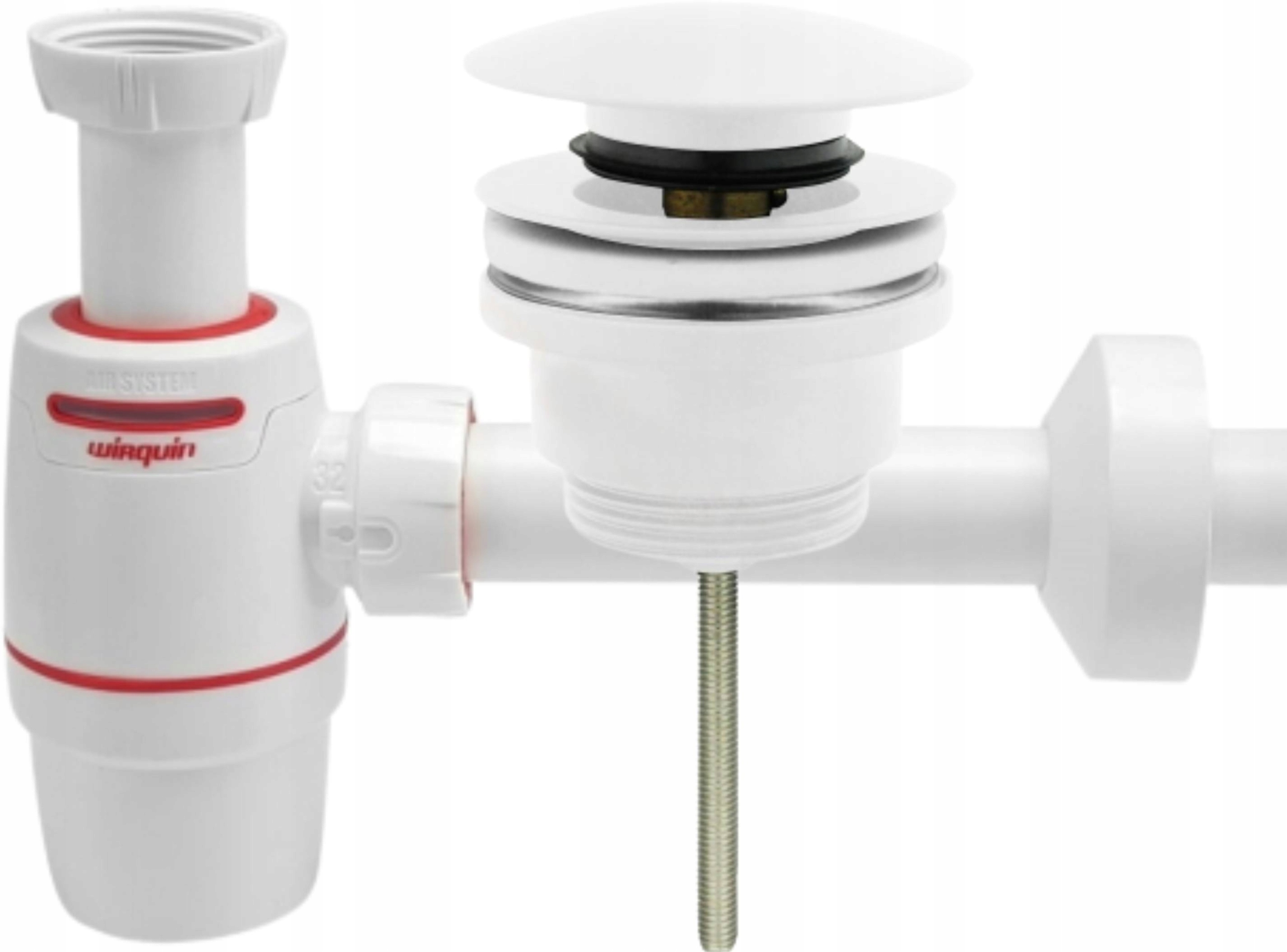 Zátka Do Umyvadla Klik Klak Bílá Sifon Pro Umyvadlo Wirquin Air Regulovatelný