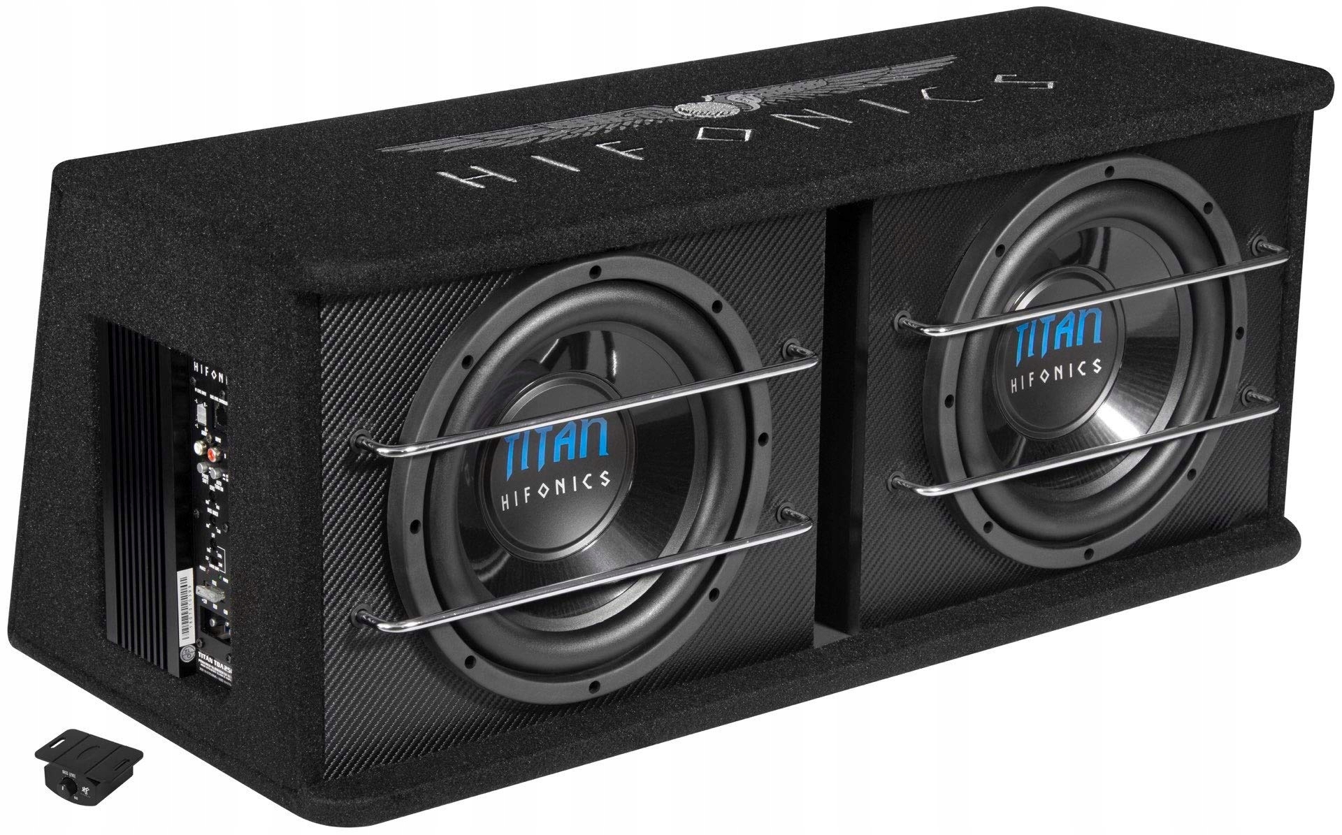 Aktivní basová skříň HiFonics TDA250R 2x25 cm 600 W subwoofer zesilovač