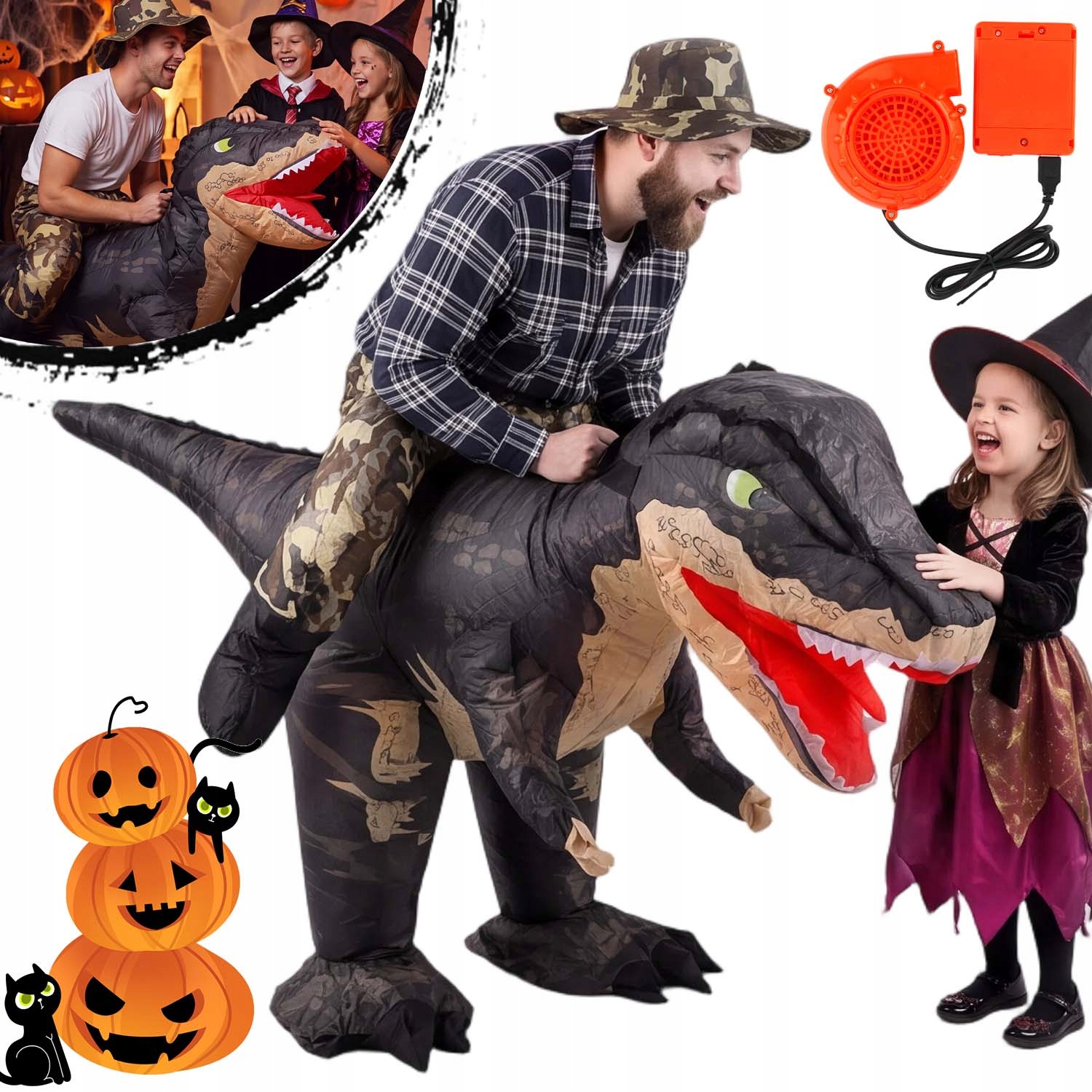 Nafukovací Kostým Dinosaura, Nafukovací Dinosaurus, Kostým Na Halloween