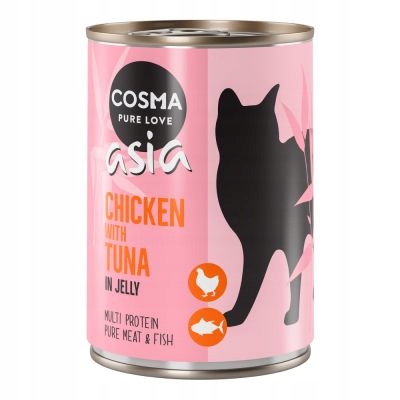 Balení Cosma Asia, v želé, Kuře s tuňákem 12 x 400 g