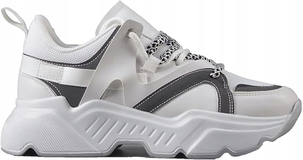 Runnerboss Bílá Sportovní Obuv S Černými Vložkami A Vzorem 38 J3H