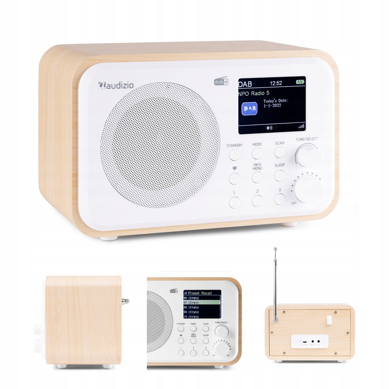 Radio domowe biurowe Dab+ Fm Bt Usb bateria