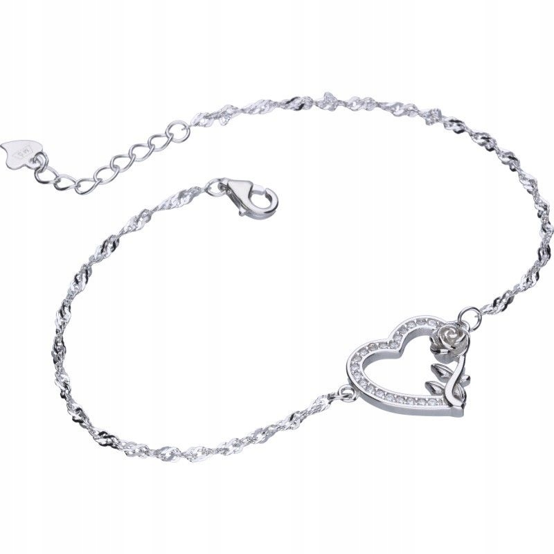 Stříbrný náramek 925 s bílými zirkony 2.45 g, elegance jako dárek