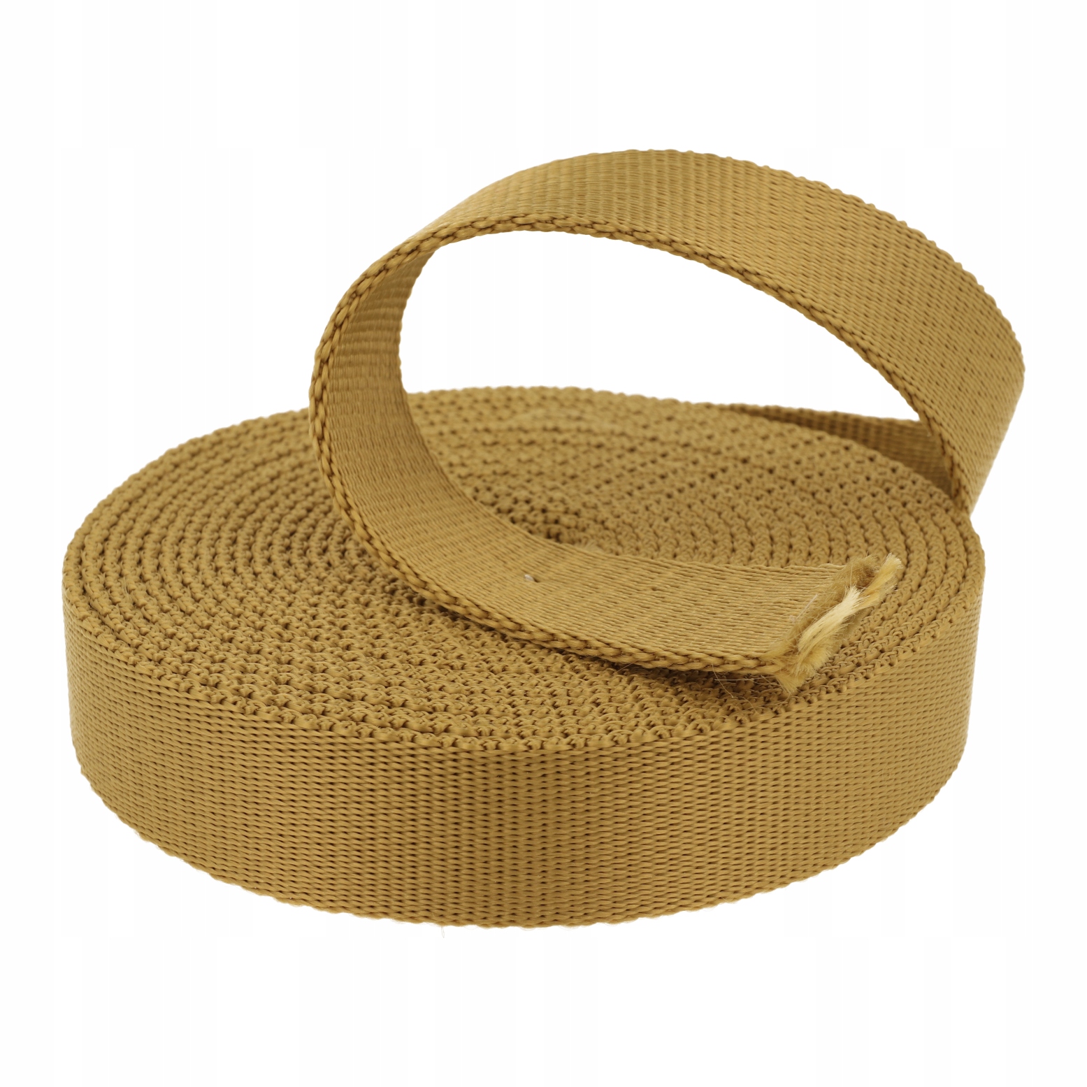 Popruh 20mm Hladká tloušťka 2mm Polypropylen 50 metrů Zlatá