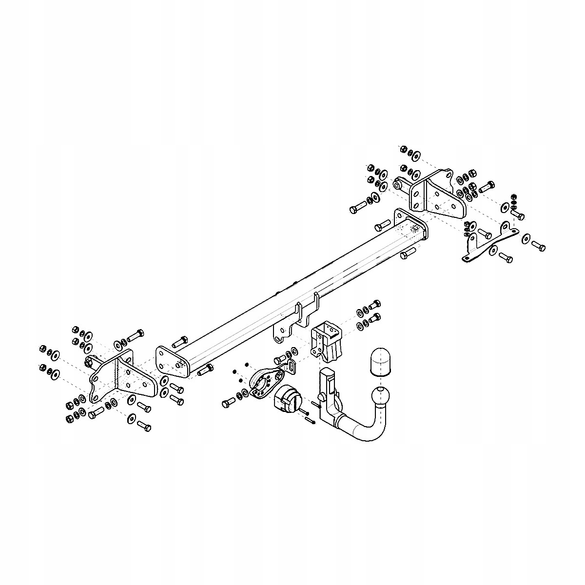 Hak holowniczy Wypinany Mercedes C C205 Coupe od 15 MODUŁ 13 PIN GRATIS Producent Steinhof