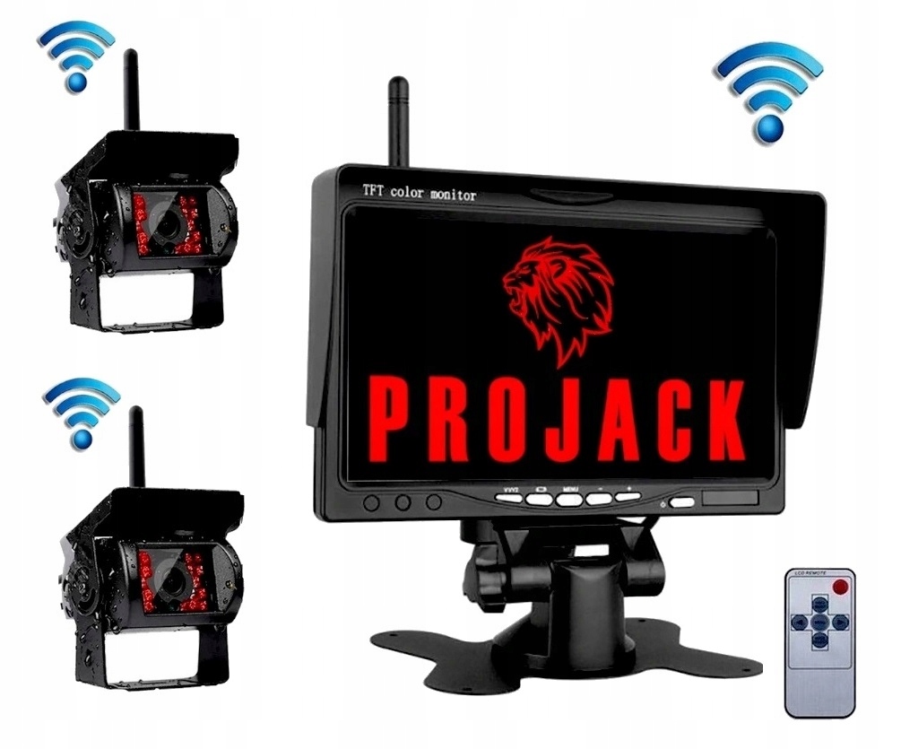 MONITOR 7 CALI 2X KAMERA COFANIA WIFI BUS TIR LED TRYB NOCNY DO 30 METRÓW