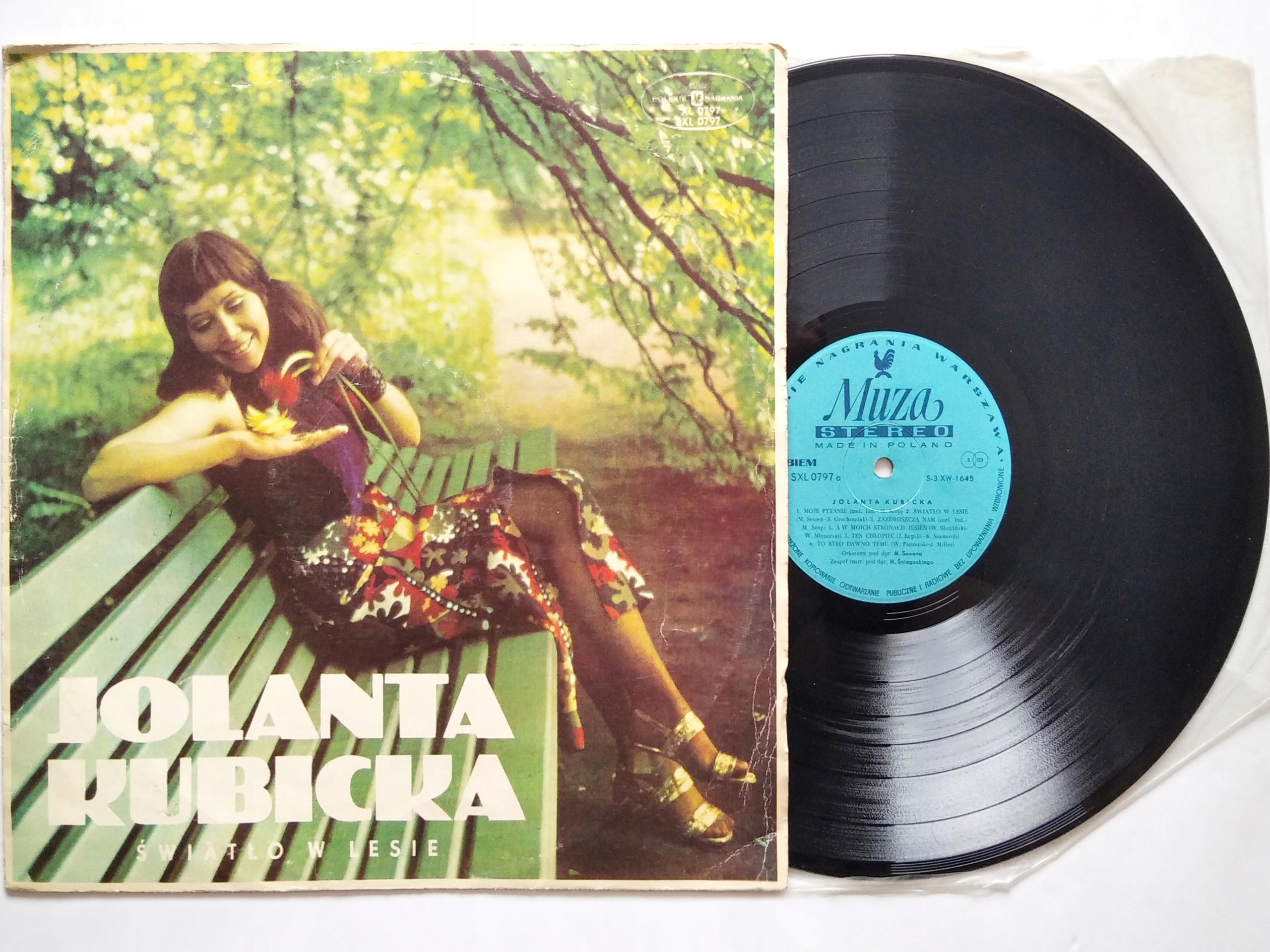 Lp: Jolanta Kubicka – Światło W Lesie 1973 Orkiestra Marka Sewena Vg+