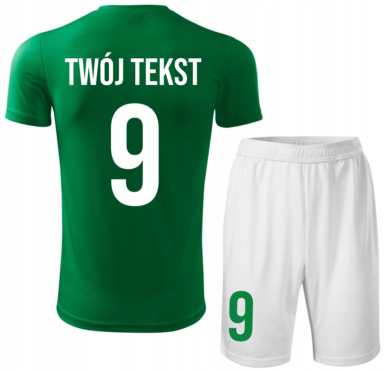 Strój piłkarski Z Własnym Napisem i Numerem komplet sportowy Z Nadrukiem L