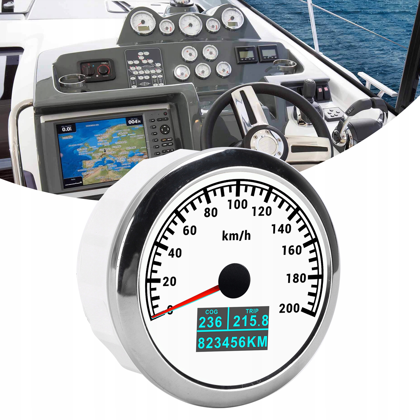 GPS prędkościomierz wskaźnik obrotomierz3w1 IP67 EAN (GTIN) 4016859673544