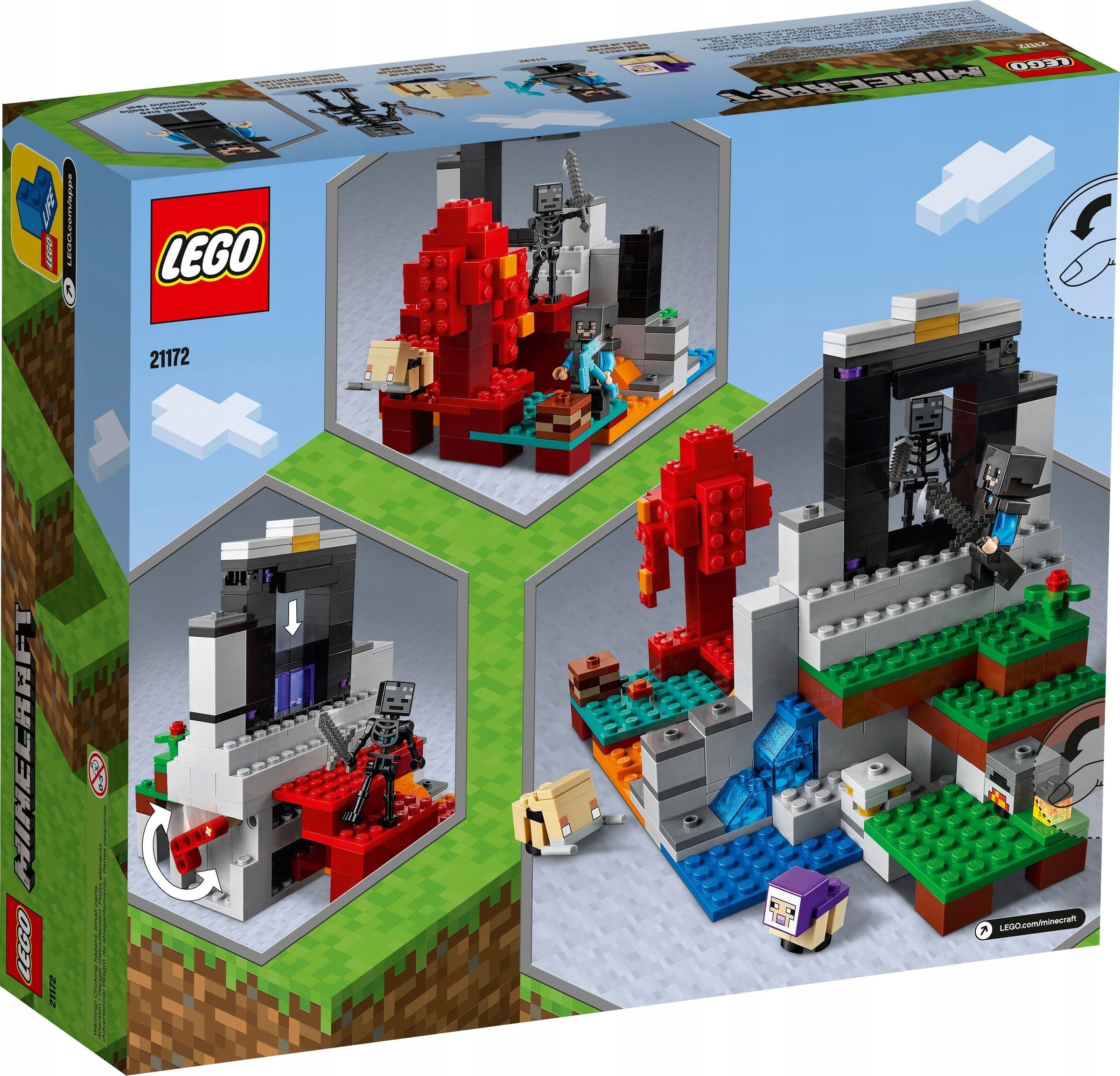 Lego Minecraft 21172 ZNISZCZONY PORTAL DO NETHERU Bohater brak