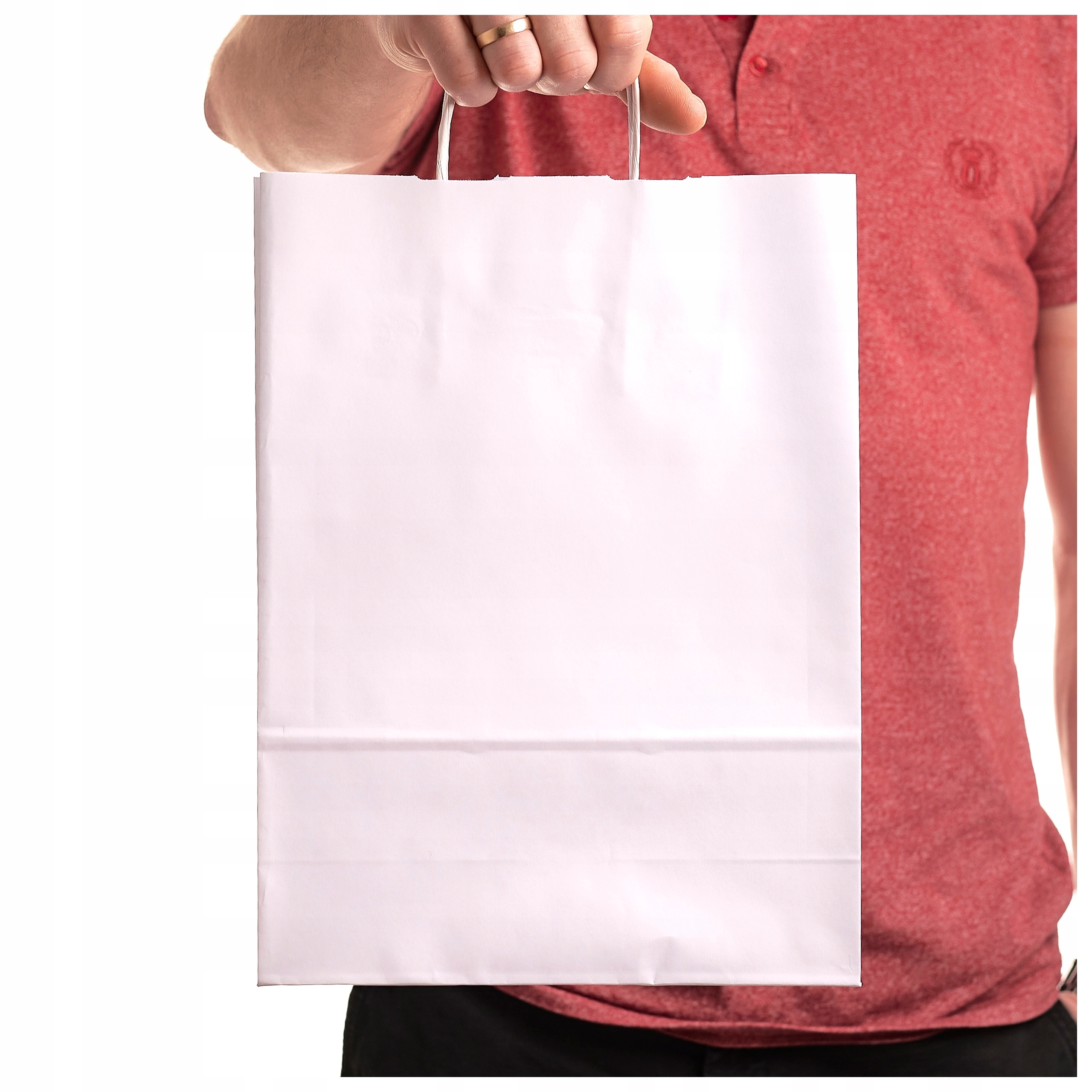 

Torby papierowe białe a4 torebki 24x10x32cm 50szt
