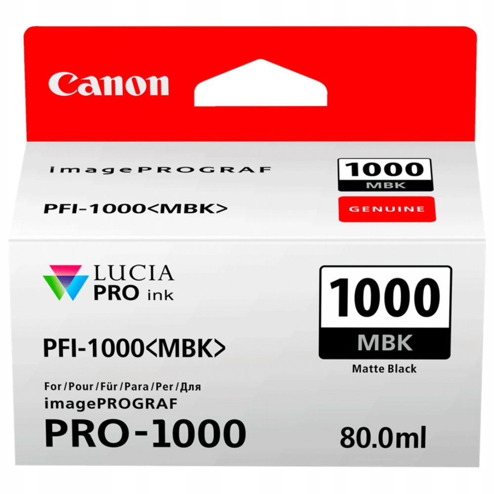 NOWY CANON PFI-1000MBK PFI1000MBK TUSZ imagePROGRAF Pro1000 oryginał