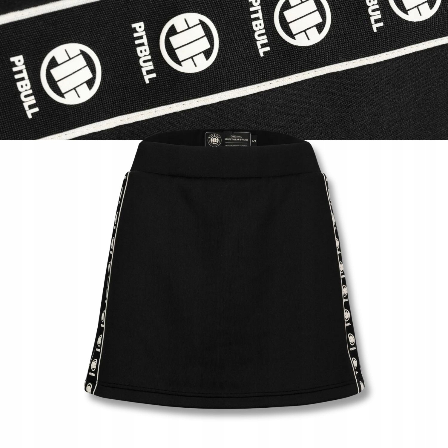 Dámská tepláková sukně Pitbull s vkládáním bez zapínání, lampasy