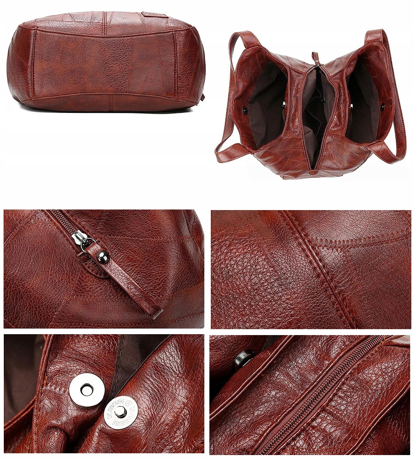 SKÓRZANA TORBA DAMSKA MIEJSKA TOREBKA VINTAGE Materiał dominujący skóra ekologiczna