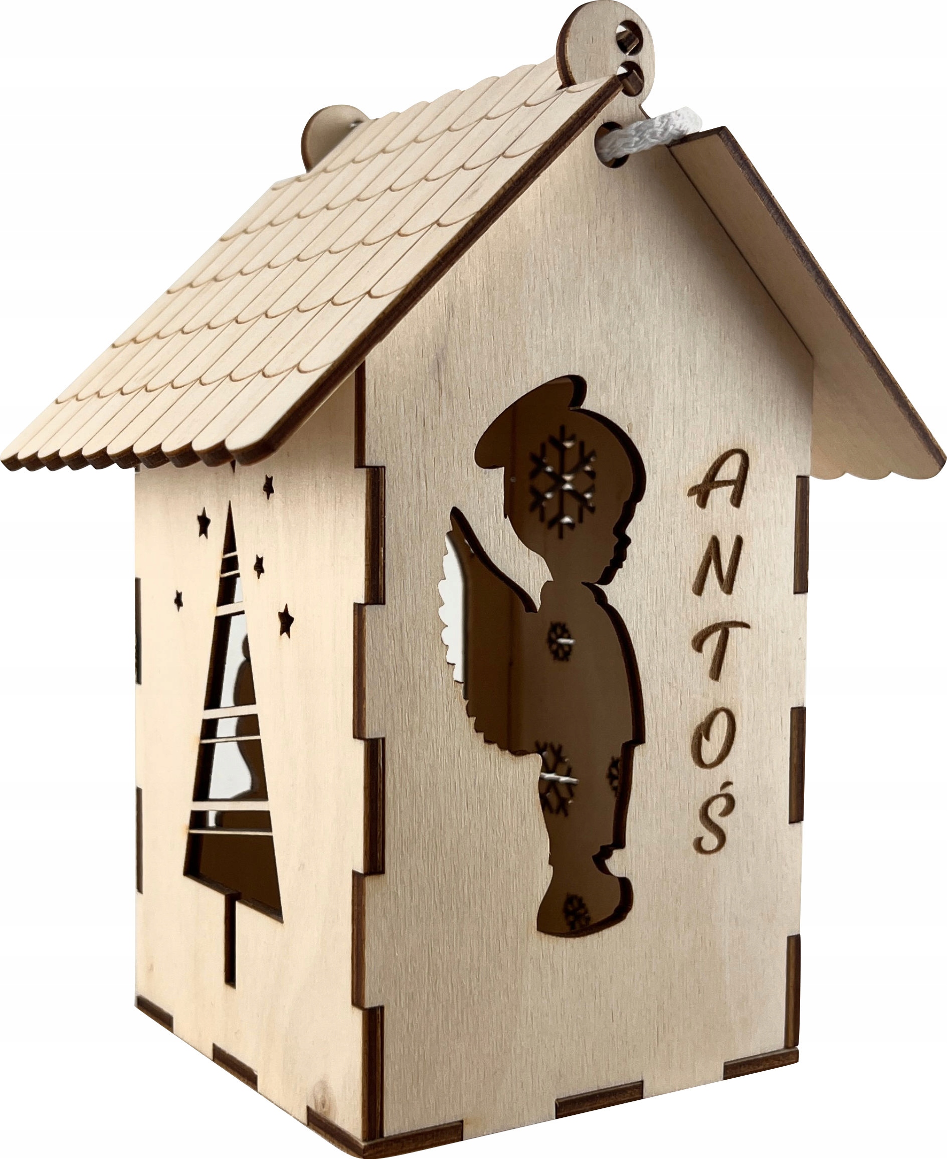 

Drewniany Grawerowany Lampion Adwent Imię Święta