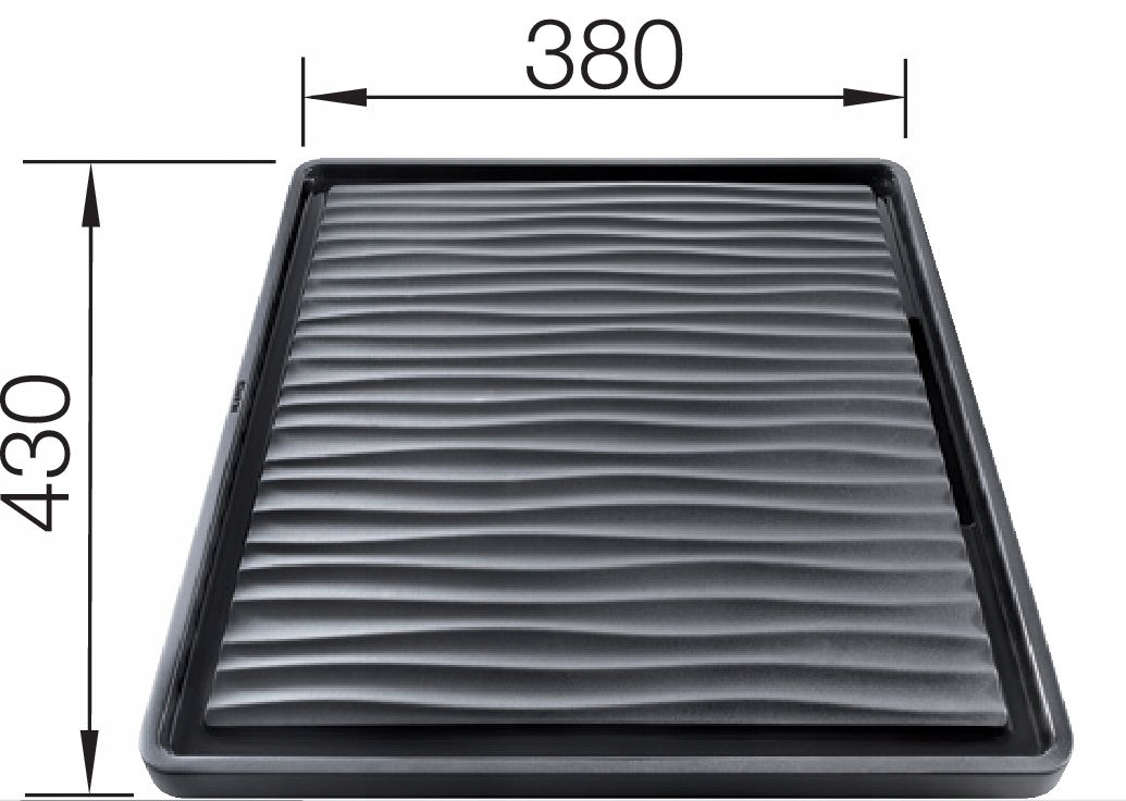 Levně Blanco Plastový odkapávač černý pro závěsné komory, 432x382