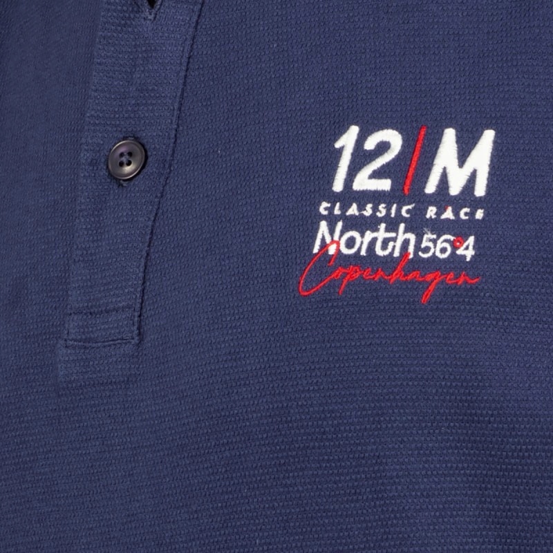 NORTH 56*4 KOSZULKA POLO DUŻE ROZMIARY 5XL Wzór dominujący inny wzór