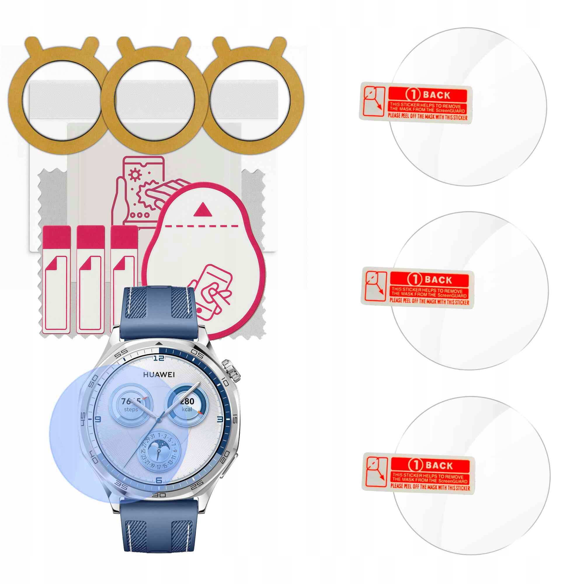 3x Szkło hartowane szybka hartowana 9H apgo do Huawei Watch Gt 5 46 mm