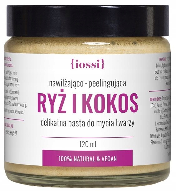 Iossi Rýže A Kokos Jemná Čisticí A Peelingová Pasta Na Obličej