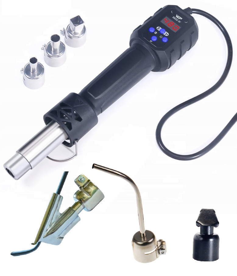 SPAWARKA DO PLASTIKU PRZENOŚNA WEP 8858-IV + 3 DYSZE, BUT, ŻELAZKO