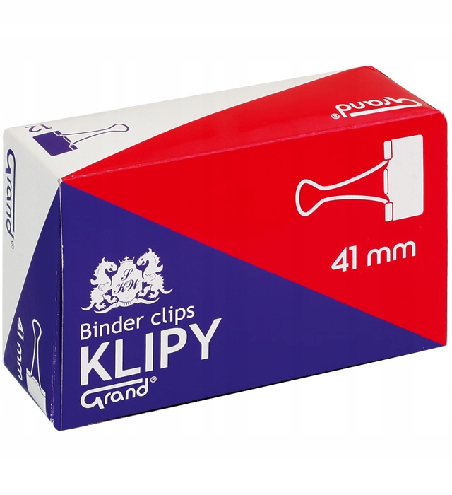 

Klipy do dokumentów 41mm 12szt czarne klips