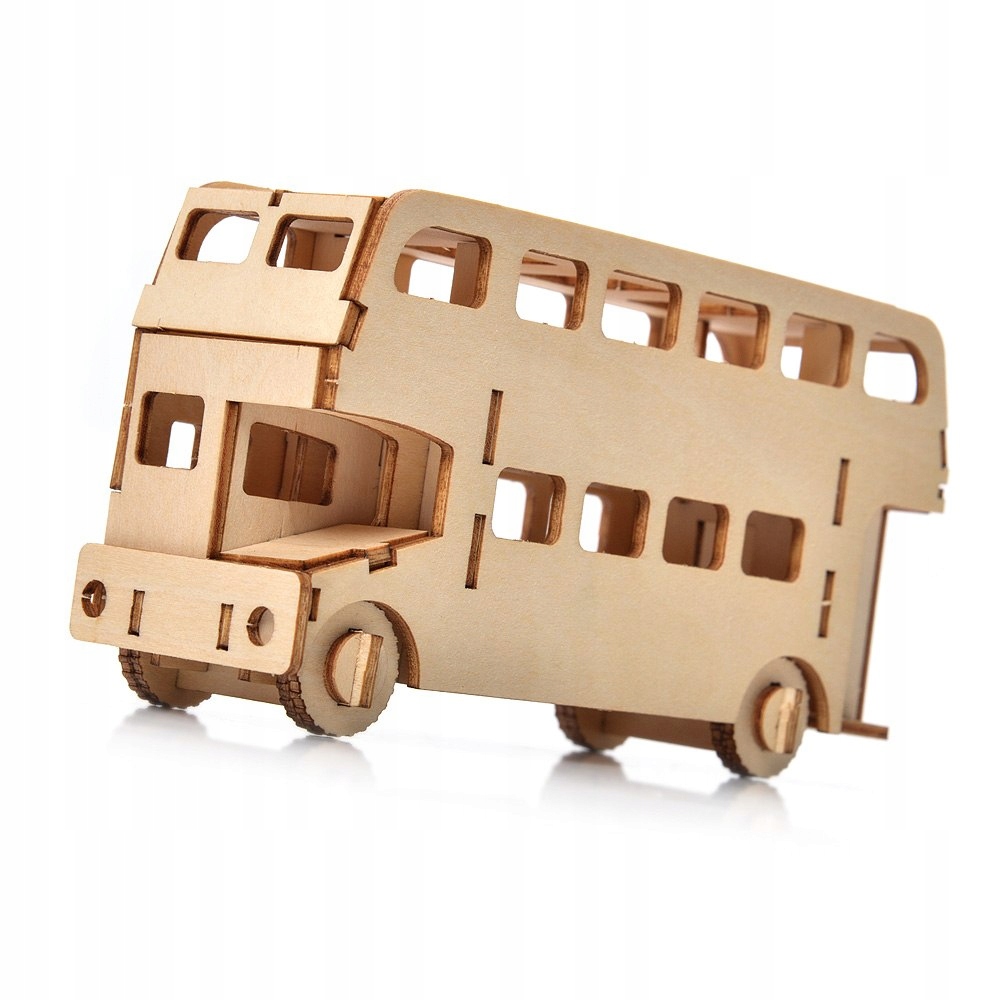 AUTOBUS PUZZLE 3D DREWNIANE MODEL DO SKŁADANIA Marka inna