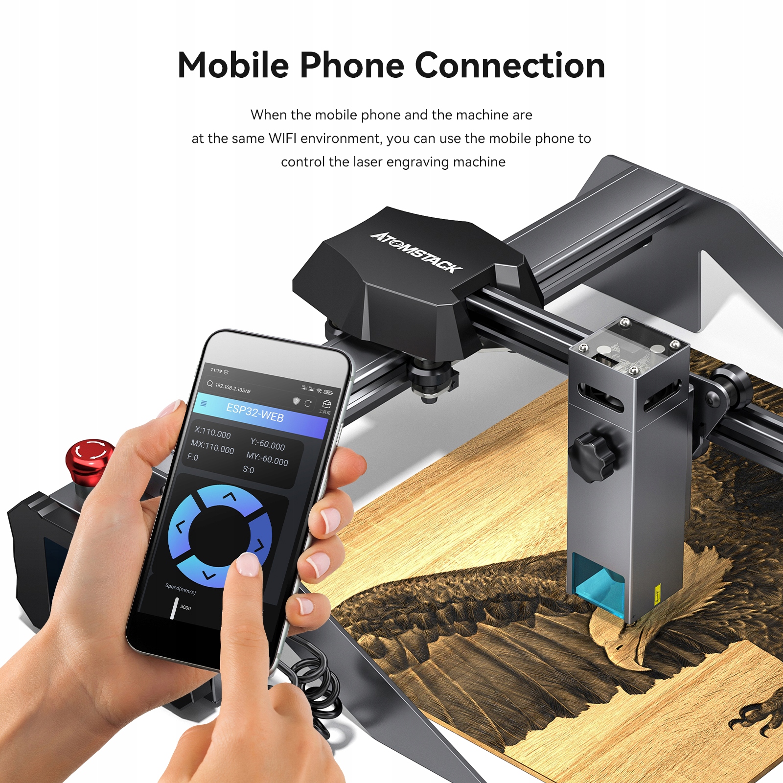 Grawer / wycinarka laserowy ATOMSTACK P9 M50 +F30 pump Plotery Model Atomstack