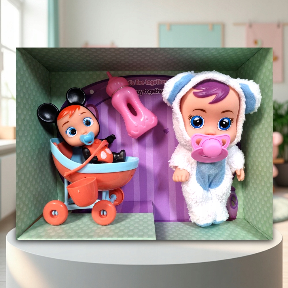 LALKA NIEMOWLĘCA Z ZESTAWEM AKCESORIÓW SPACEROWICZ 2 LALKI ZESTAW EAN (GTIN) 5907244537437