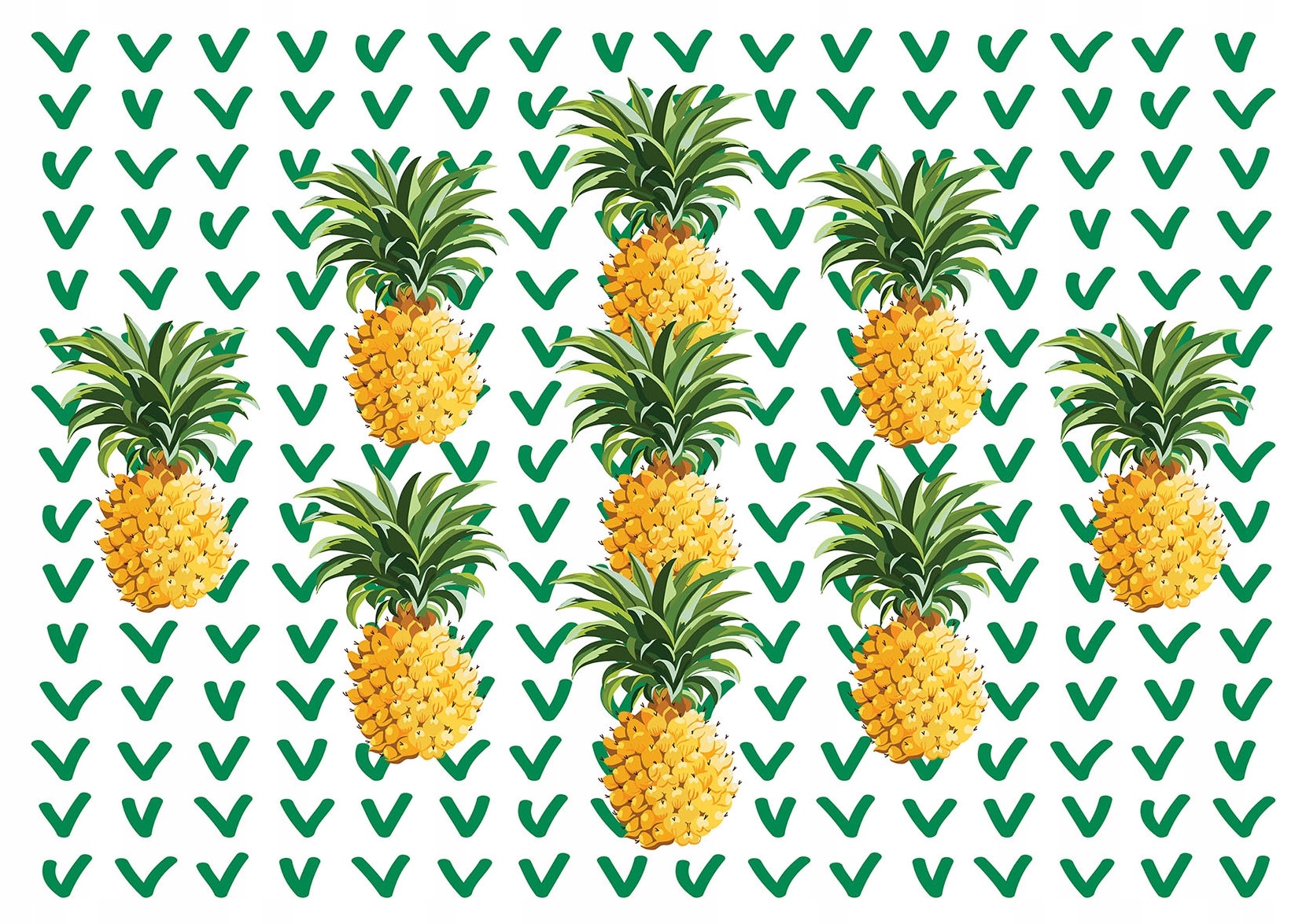 Fototapeta Ananasy V-vzor tropická geometrie zeleň 250x175 lepidlo