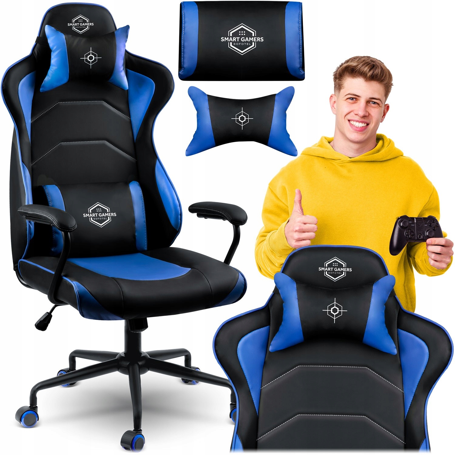 Herní Křeslo Pro Hráče Otočné K Počítači Ergonomické, Pohodlné Nebe