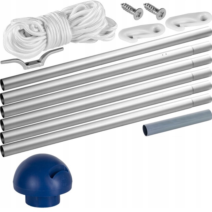 MASZT FLAGOWY NA FLAGĘ 6,5 m+ FLAGA POLSKI Marka inny