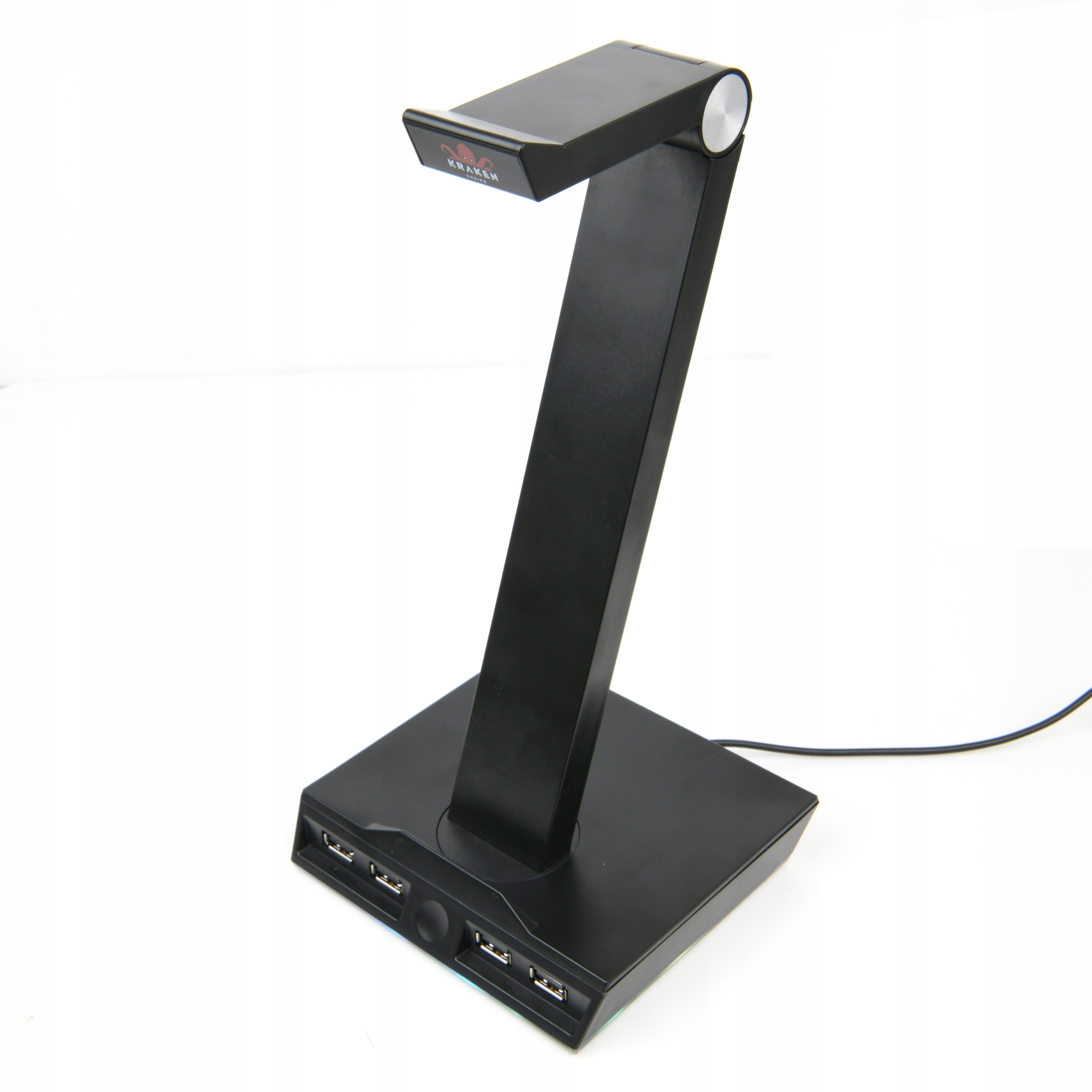Stojak na słuchawki RGB podświetlenie LED 4xUSB Model Gamer