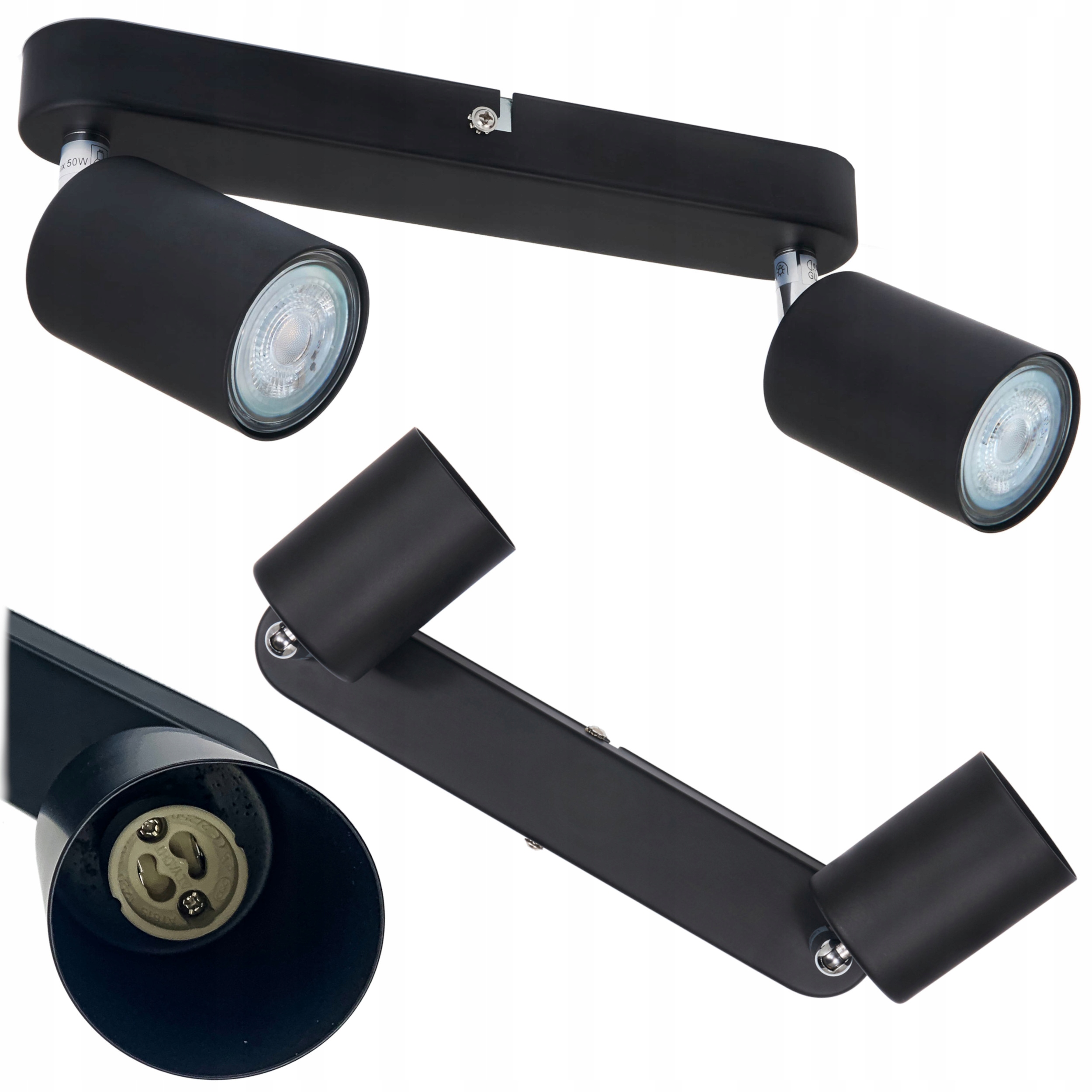 

Lampa sufitowa Listwa Szyna Spot Lampa Led 2xGU10