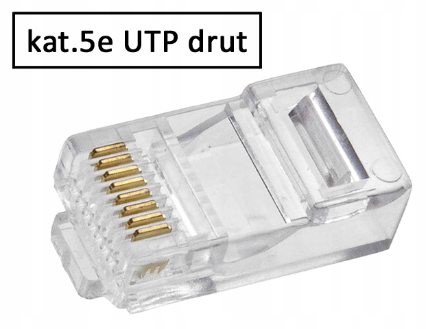 

Wtyk RJ45 Utp kat.5e skrętka drut AWG24-27 100szt
