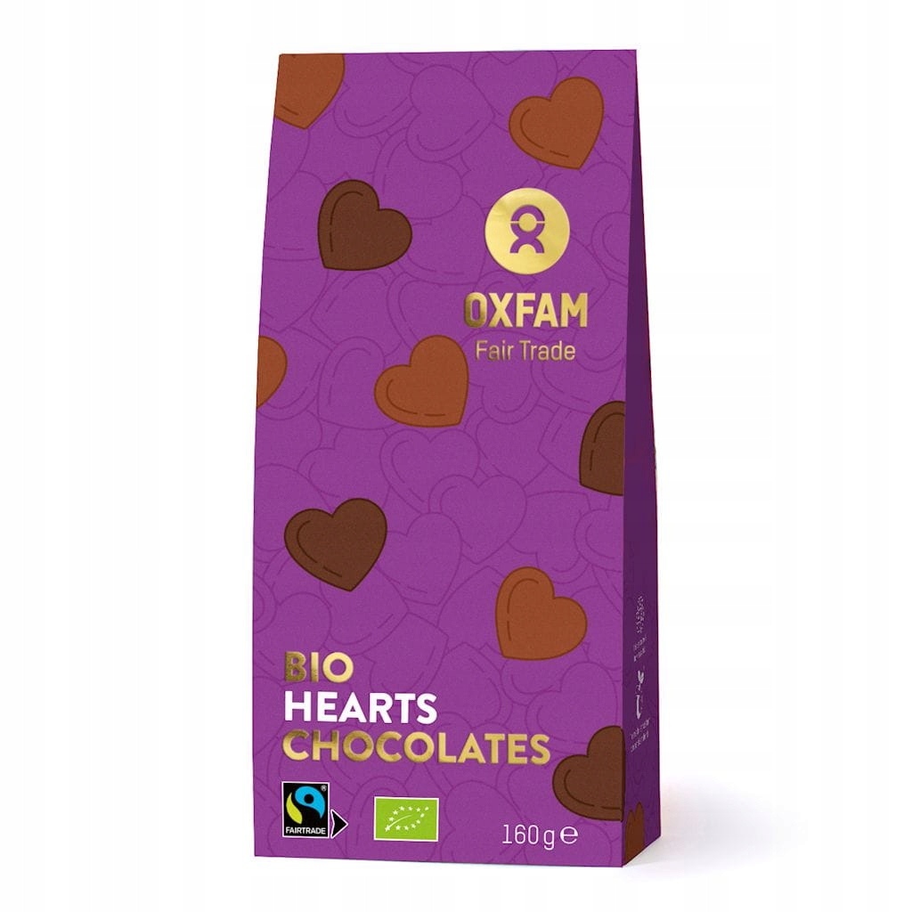 Levně Valentýnské Čokolády Srdce Fair Trade Bio 160 g Oxfam (produkt Sezónní