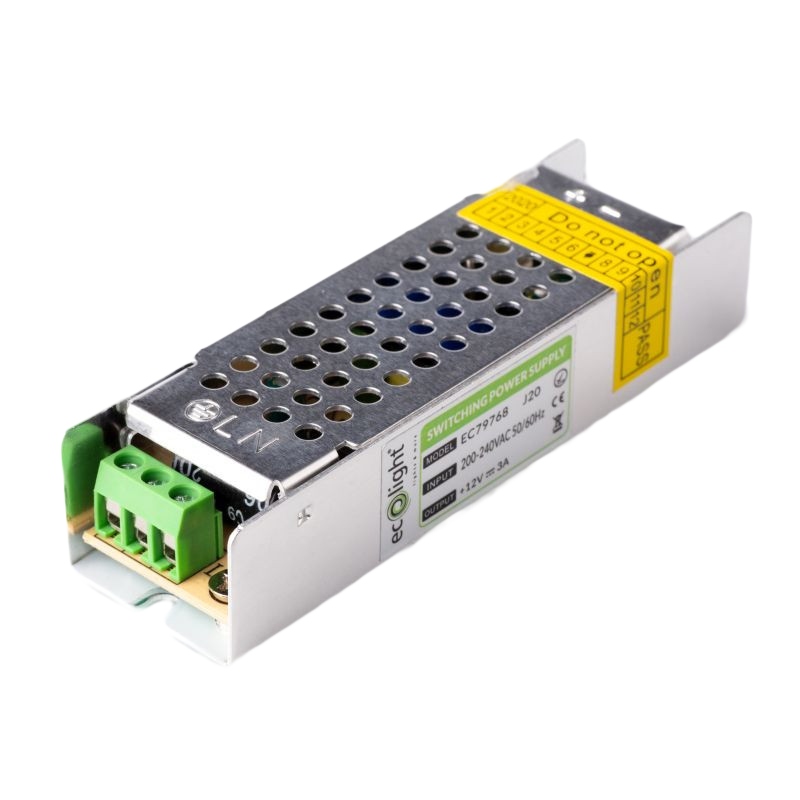 

Zasilacz Led montażowy 36W 12V 33A modułowy Slim