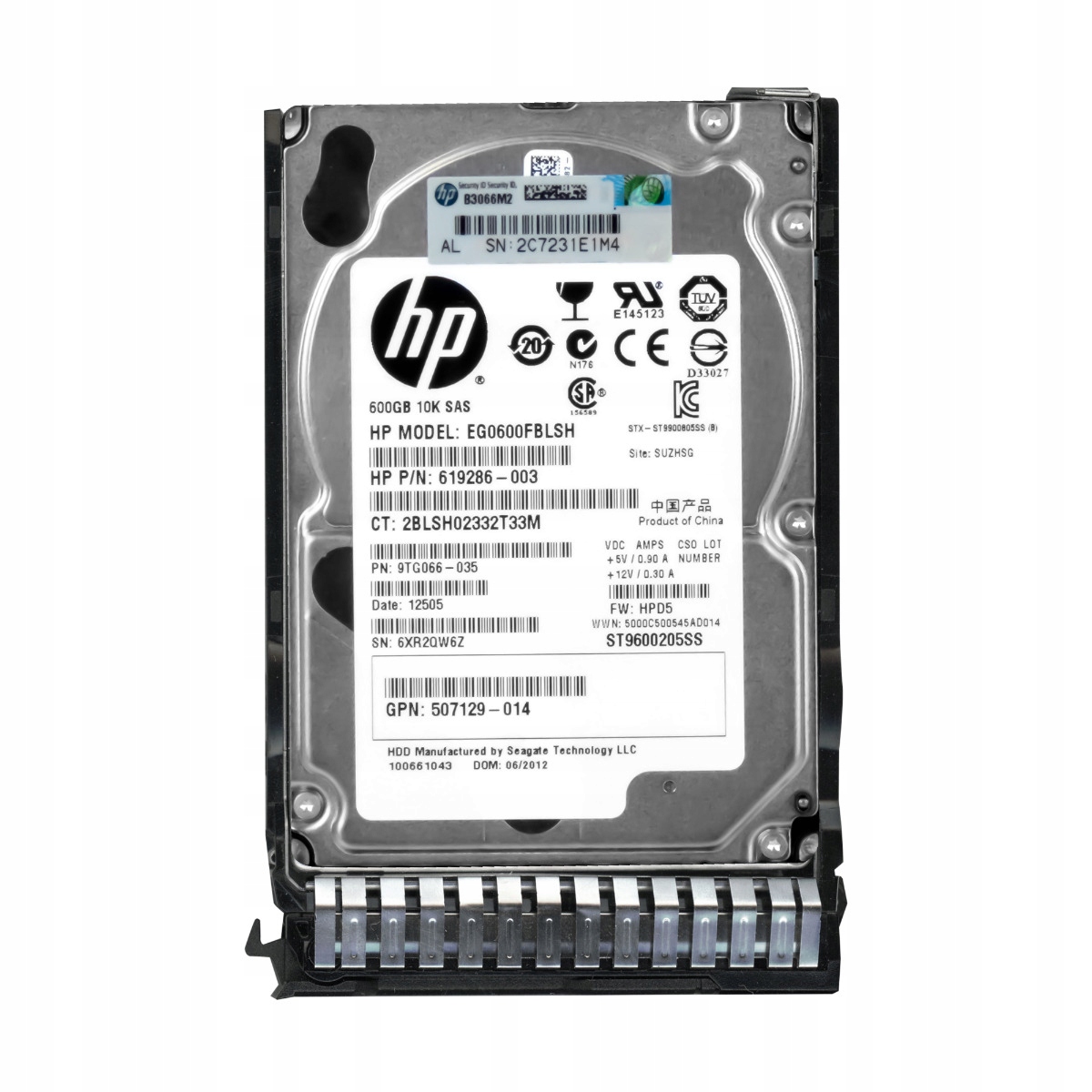Hp 619286-003 600GB 10K 64MB SAS-2 2.5'' EG0600FBLSH