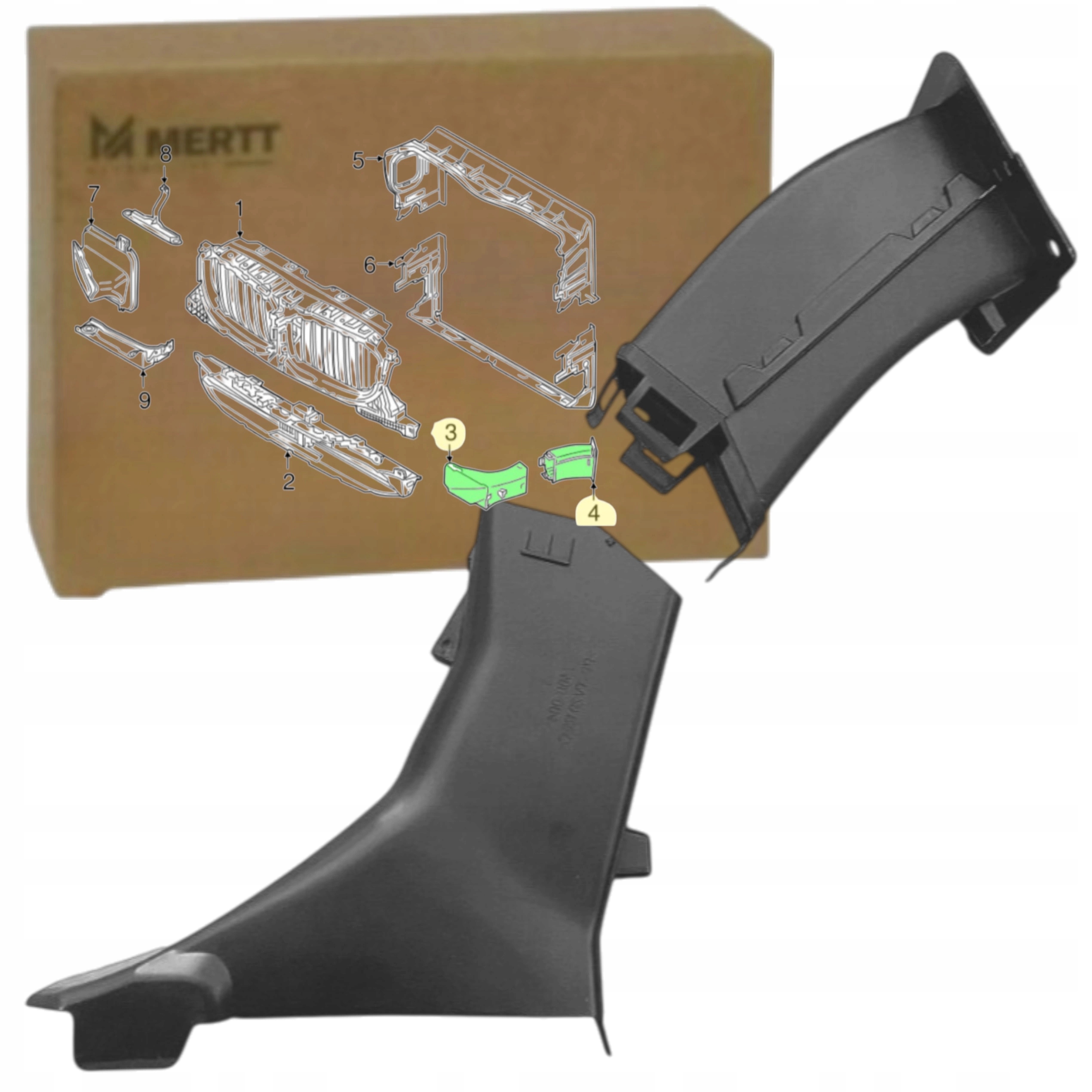 Vstup Vzduchového kanálu přední Pravý Bmw G01 G02 2017- 7400004 7400006