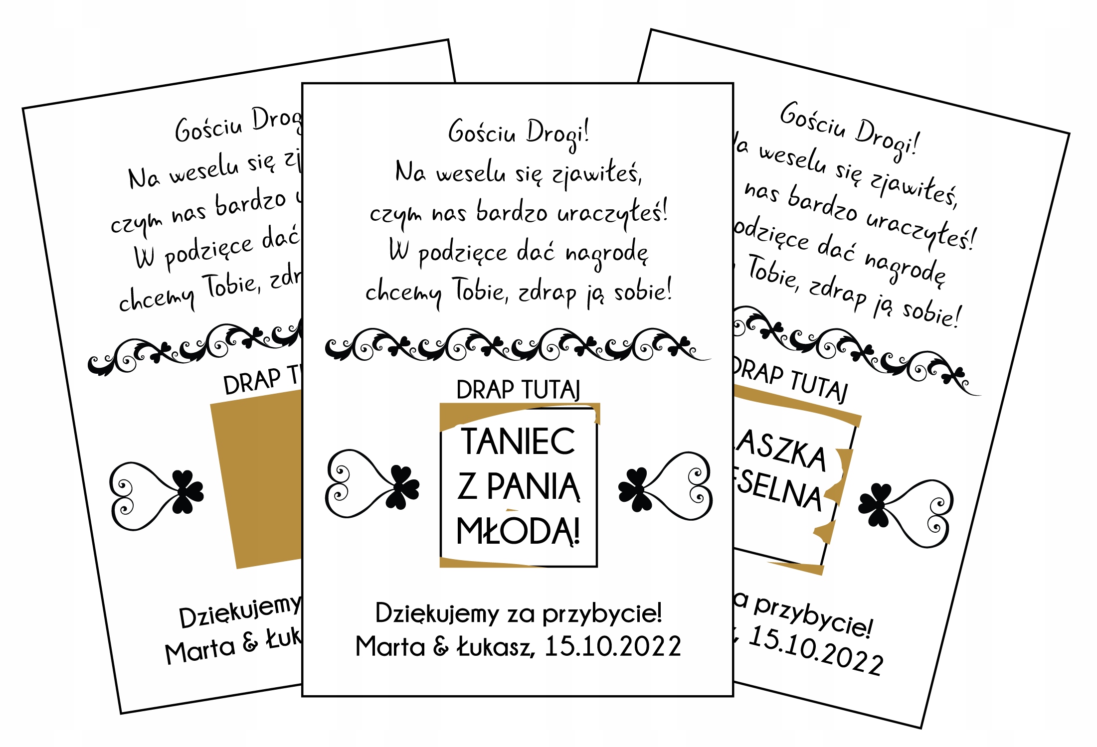 

Zdrapki Podziękowania Weselne Dla Gości Ślub