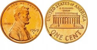 1 cent USA (1969) - Abraham Lincoln Mennica Denver