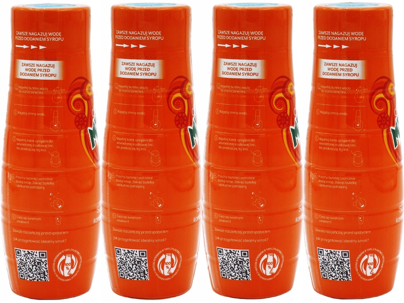 4x SYROP SODASTREAM KONCENTRAT MIRINDA DO SATURATORA 9L NAPOJU z 440ml Kod producenta Mirinda x4