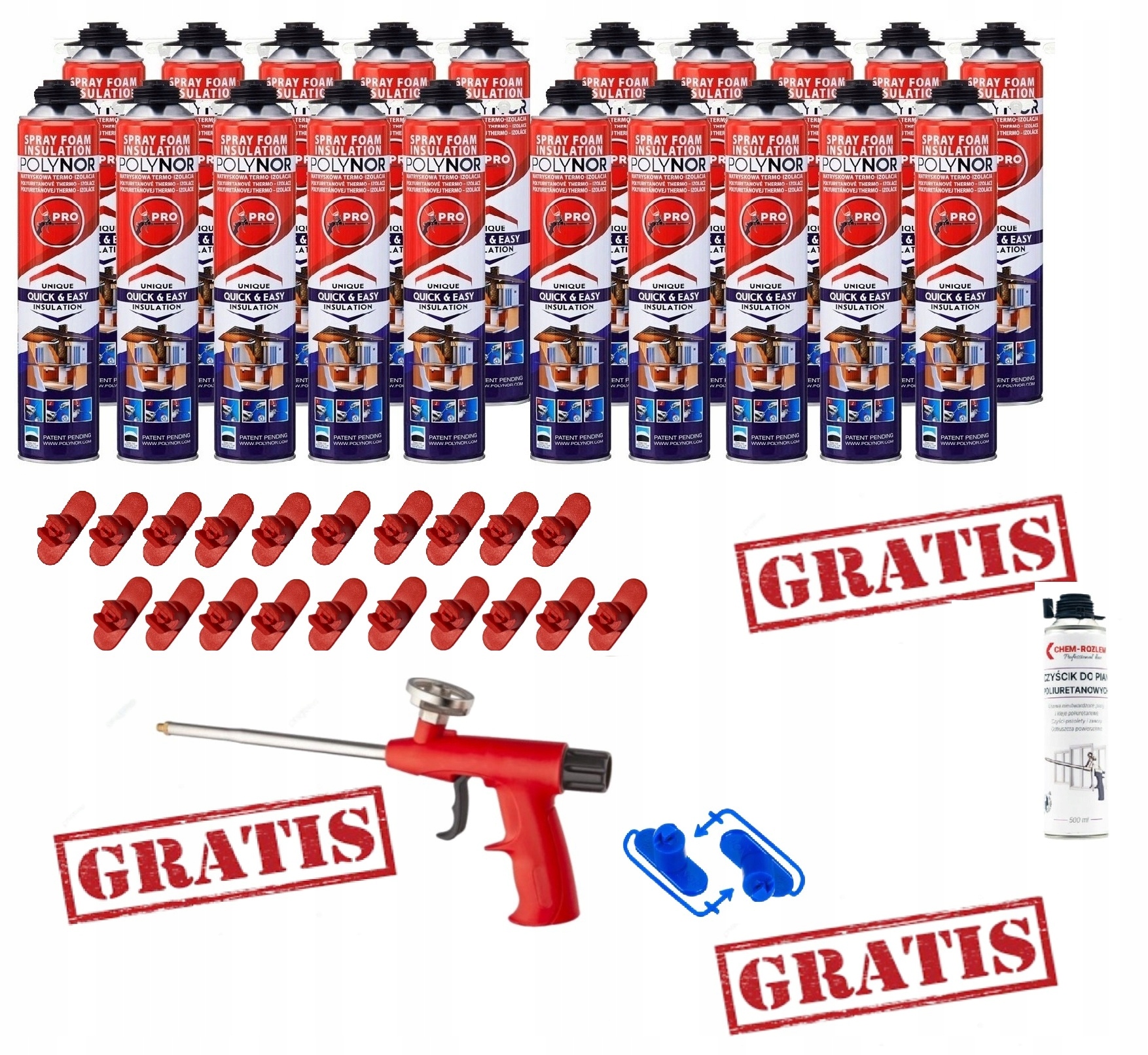 Polynor Pro izolácia pena striekaná pur pena Zateplenie Garáže Darček